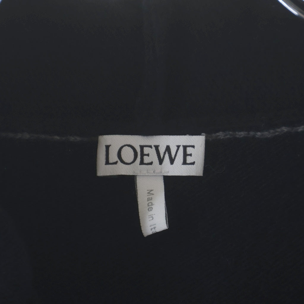 LOEWE(ロエベ) アナグラム ジップアップ パーカー ブラック ウール #L レディース