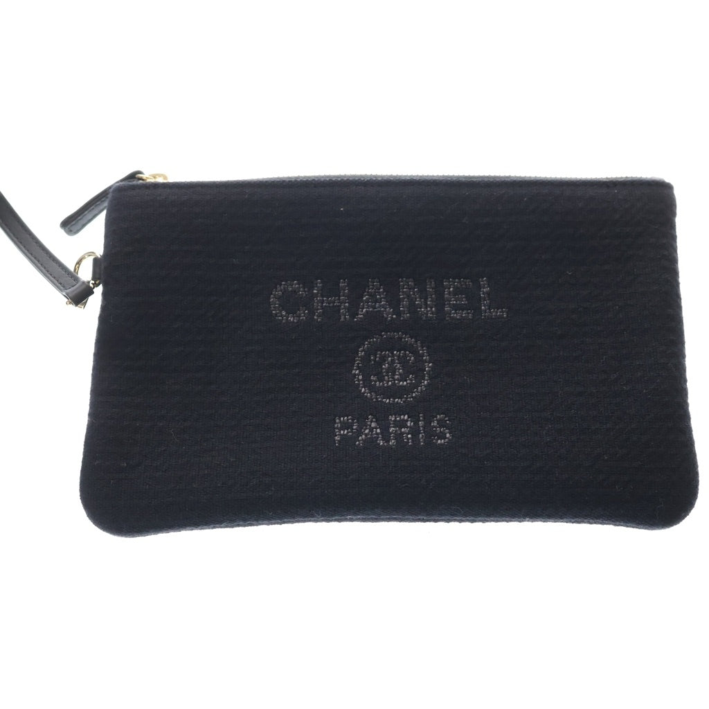 CHANEL(シャネル) ドーヴィル MM ハンドバッグ ショルダーバッグ ボーリングバッグ 2WAY キャンバス レザー ブラック AS3257 レディース