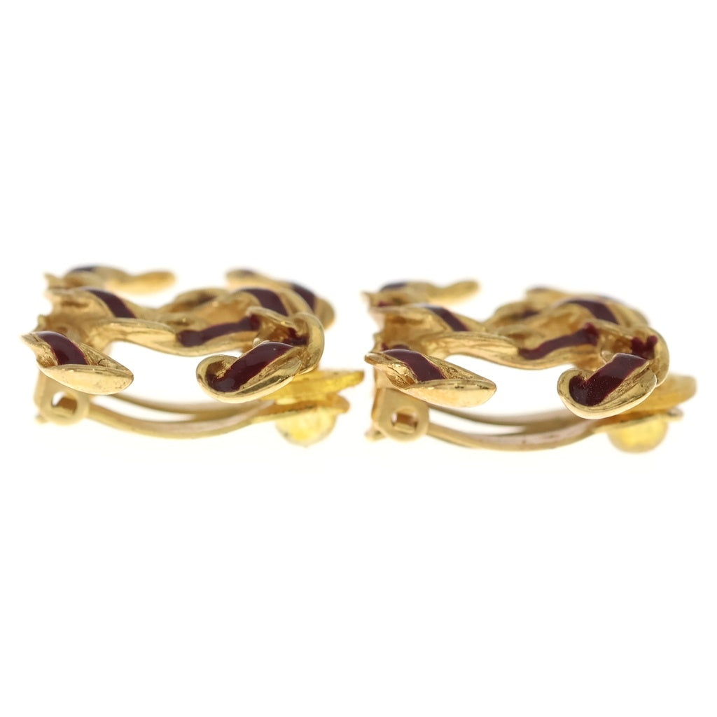 CHANEL(シャネル) ココマーク GP ヴィンテージ イヤリング 02P ゴールド/レッド レディース