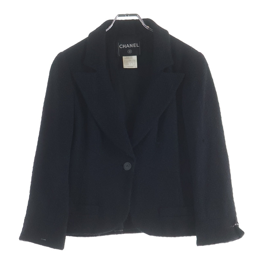 CHANEL(シャネル) テーラードジャケット ブラック ナイロン×ウール #36 P20718V12103 レディース