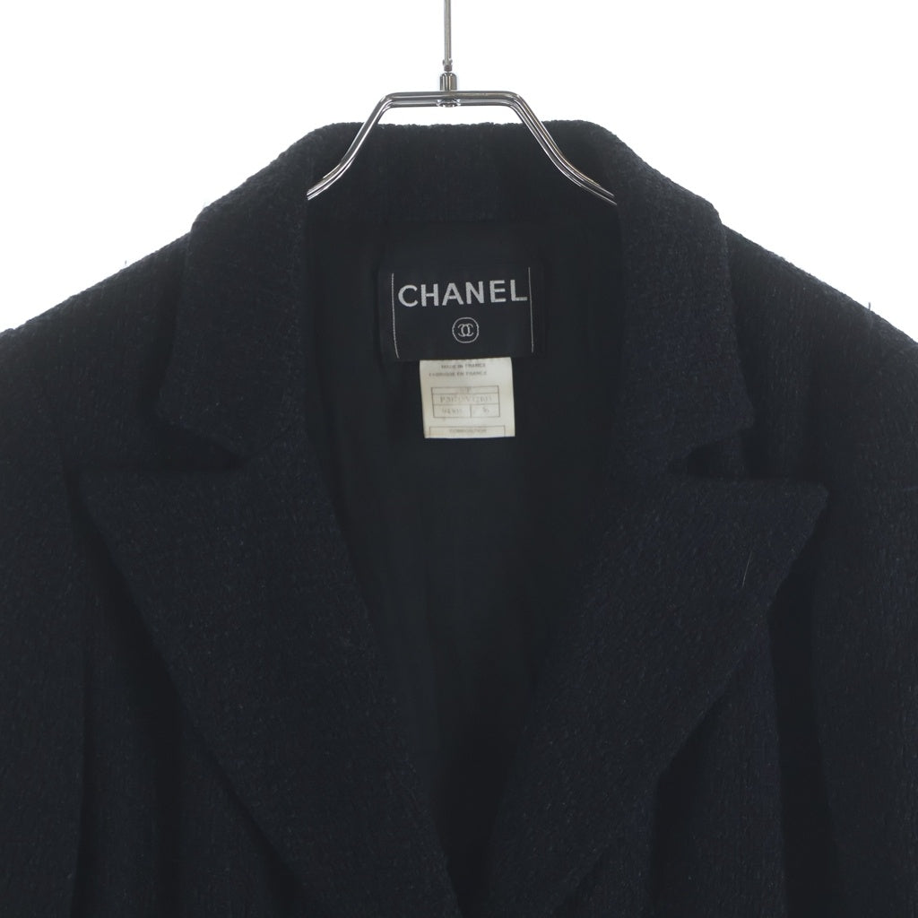 CHANEL(シャネル) テーラードジャケット ブラック ナイロン×ウール #36 P20718V12103 レディース