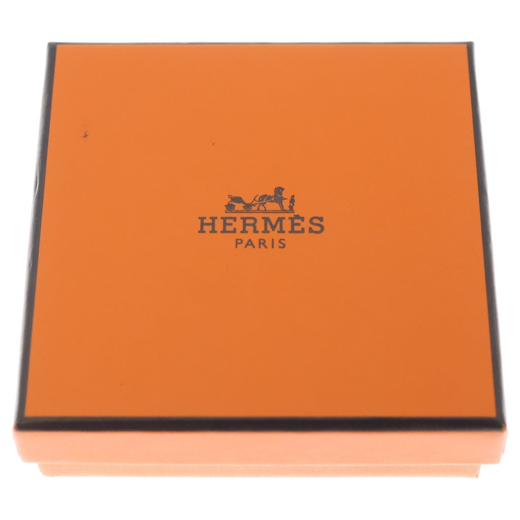 HERMES(エルメス) O'Kelly オーケリーピアス Y刻印 カデナ メタル レザー シルバー/ブラック
