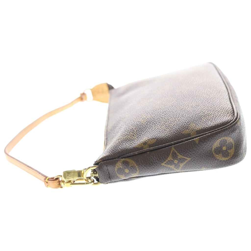 LOUIS VUITTON(ルイヴィトン) モノグラム ポシェットアクセソワール ハンドバッグ ミニバッグ ポーチ ブラウン PVCレザー M51980 ゴールド金具 レディース