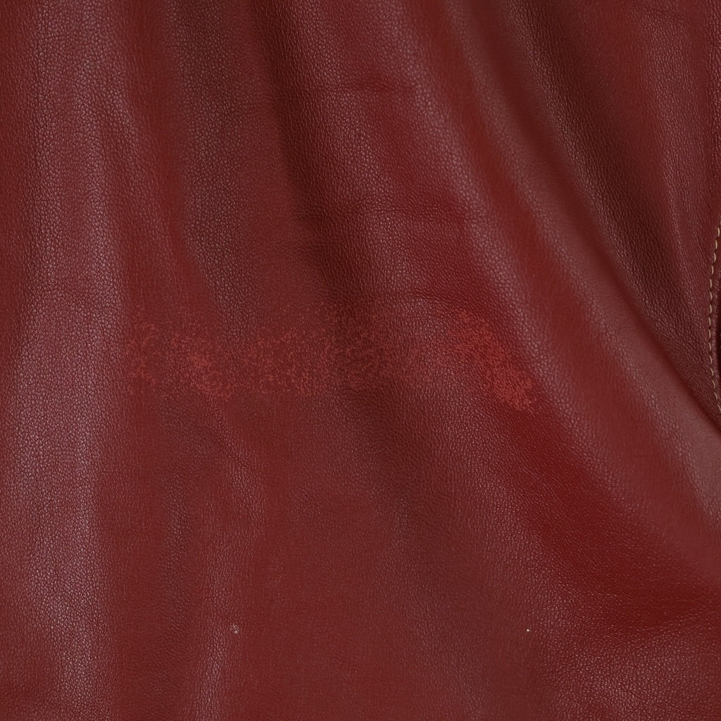 HERMES(エルメス) ラムスキン レザー 長袖シャツ レッド