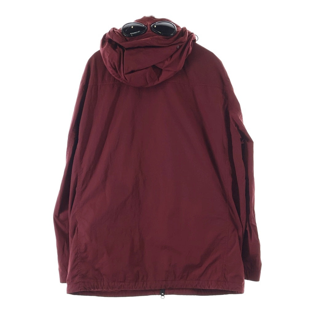 C.P. Company(シーピーカンパニー) Goggle Jacket ゴーグル フーデッド シェル ナイロン ジップアップ ジャケット ボルドー