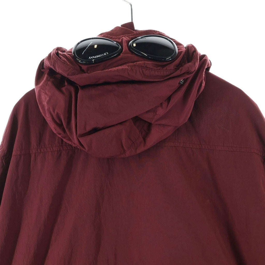 C.P. Company(シーピーカンパニー) Goggle Jacket ゴーグル フーデッド シェル ナイロン ジップアップ ジャケット ボルドー