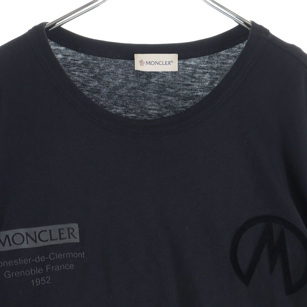 MONCLER(モンクレール) 20AW ロゴプリント ロングスリーブ 長袖Tシャツ カットソー ブラック F20918D70710 8390T