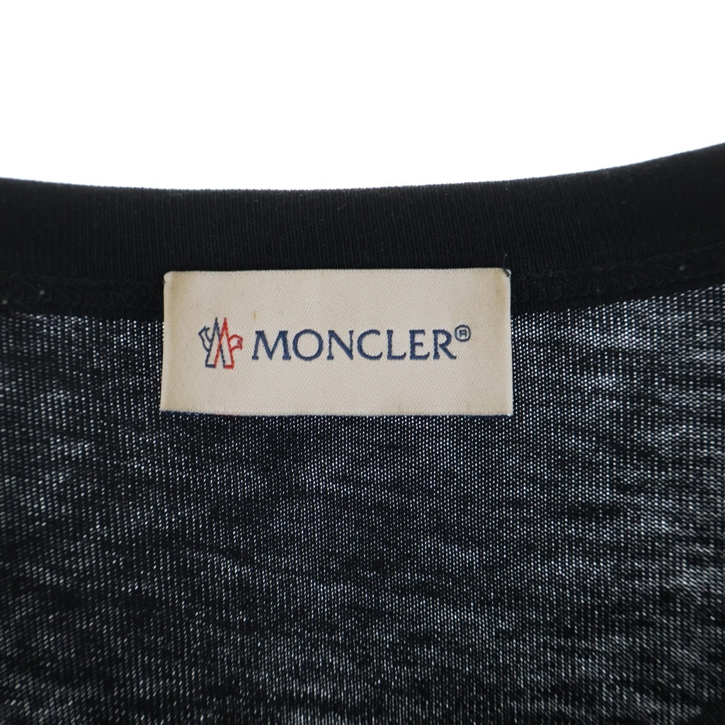 MONCLER(モンクレール) 20AW ロゴプリント ロングスリーブ 長袖Tシャツ カットソー ブラック F20918D70710 8390T