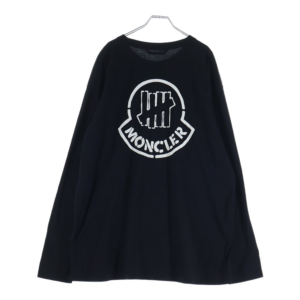 MONCLER(モンクレール) ×UNDEFEATED アンディフィーテッド ロゴプリント ロングスリーブ 長袖Tシャツ カットソー ブラック F20928D70510 V8189