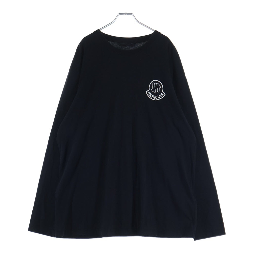 MONCLER(モンクレール) ×UNDEFEATED アンディフィーテッド ロゴプリント ロングスリーブ 長袖Tシャツ カットソー ブラック F20928D70510 V8189