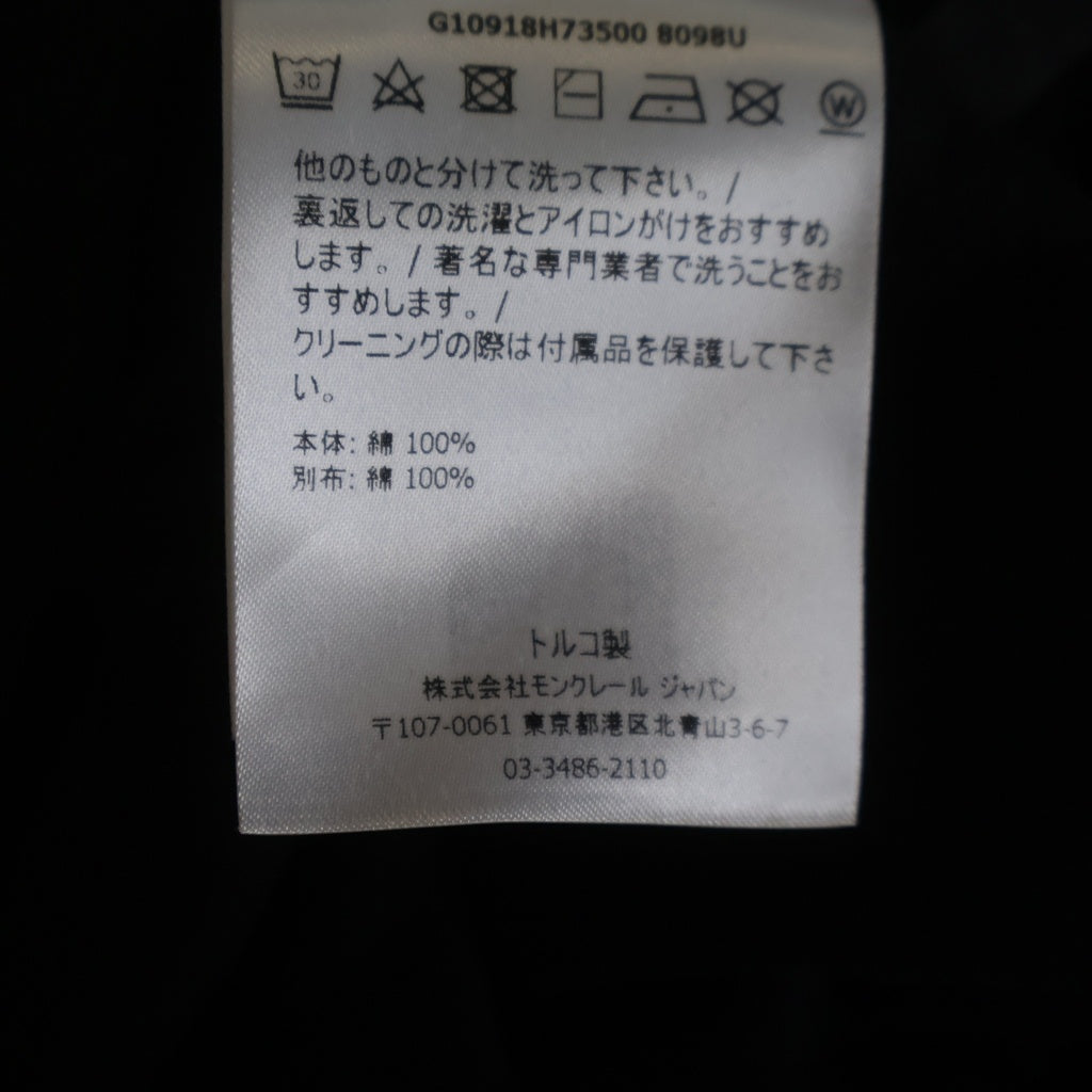 MONCLER(モンクレール) 21SS ラバーワッペンロゴ パイル切り替え スウェット ハーフ ショート パンツ ショーツ ブラック G10918H73500 8098U
