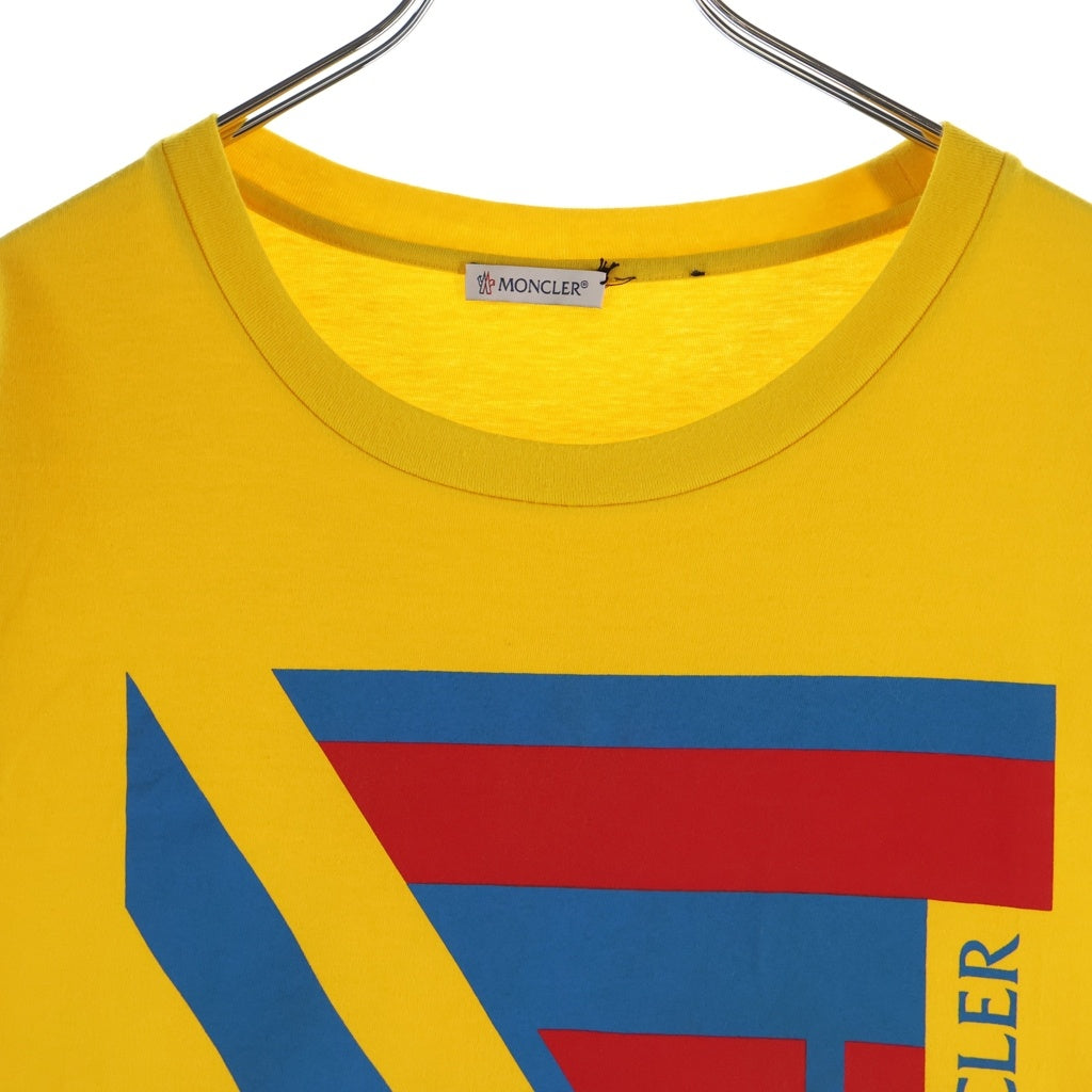 MONCLER(モンクレール) 19SS クレイグ グリーン グラフィック ロゴプリント 半袖Tシャツ カットソー イエロー E109H8002550 809E3