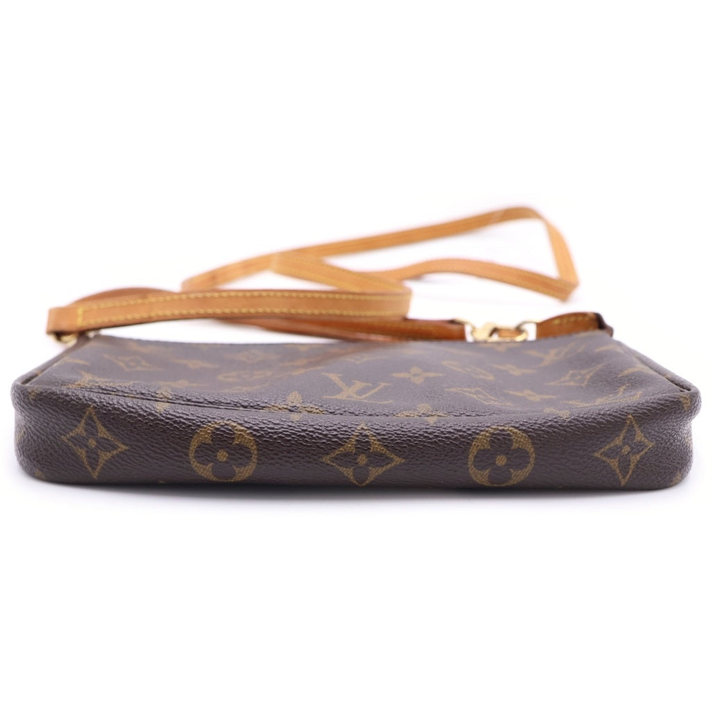 LOUIS VUITTON(ルイヴィトン) モノグラム ポシェットアクセソワール PVC レザー ハンド ショルダー バッグ アクセサリーポーチ ブラウン M51980