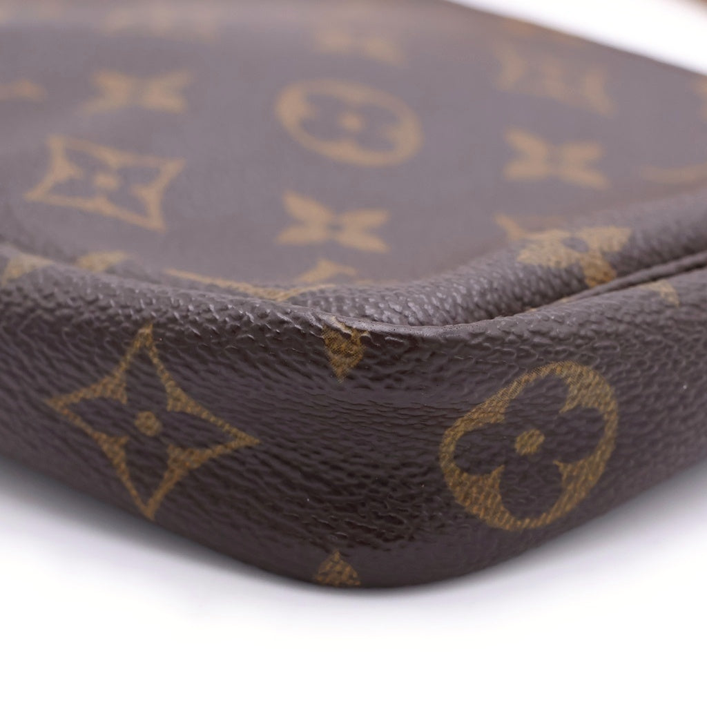 LOUIS VUITTON(ルイヴィトン) モノグラム ポシェットアクセソワール PVC レザー ハンド ショルダー バッグ アクセサリーポーチ ブラウン M51980