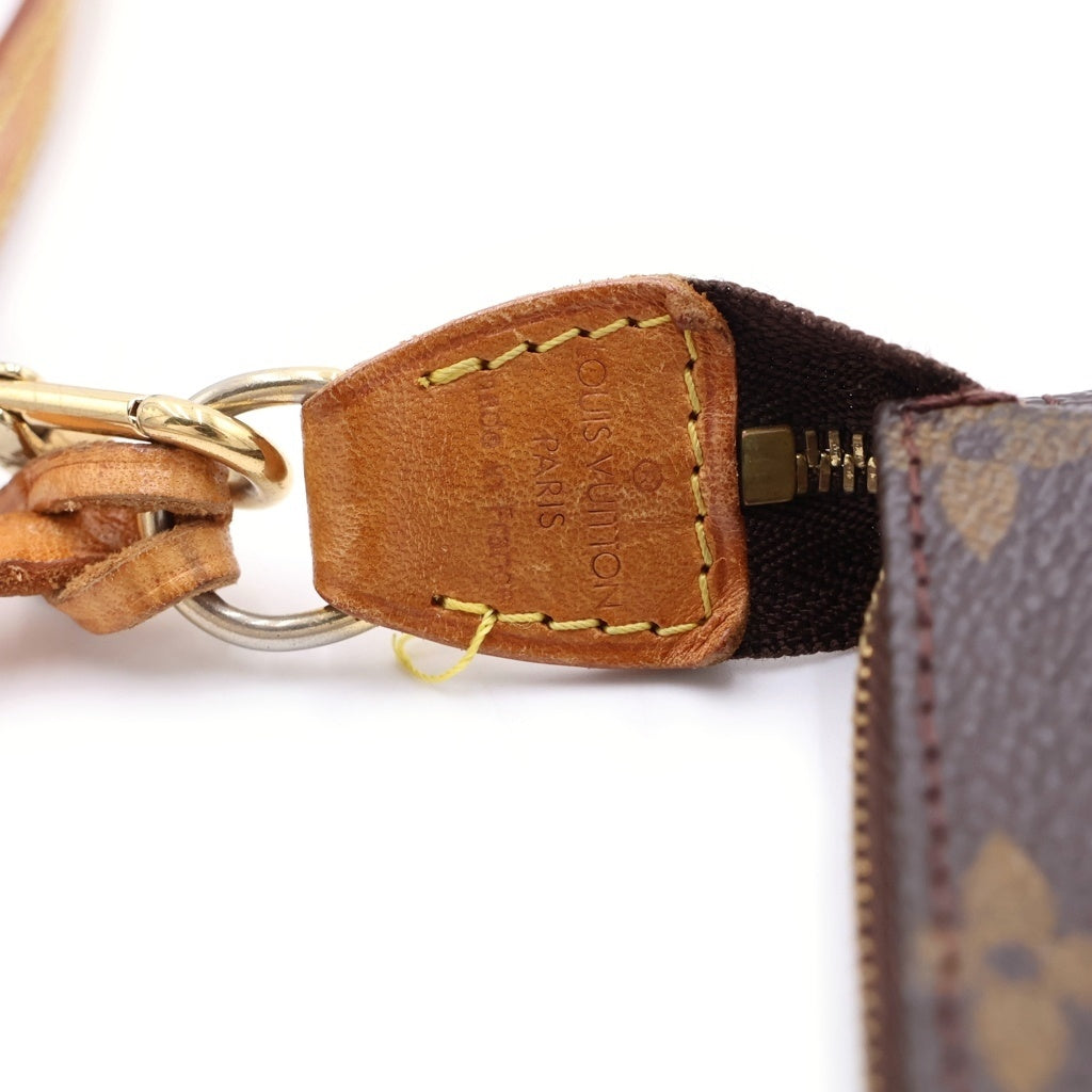 LOUIS VUITTON(ルイヴィトン) モノグラム ポシェットアクセソワール PVC レザー ハンド ショルダー バッグ アクセサリーポーチ ブラウン M51980