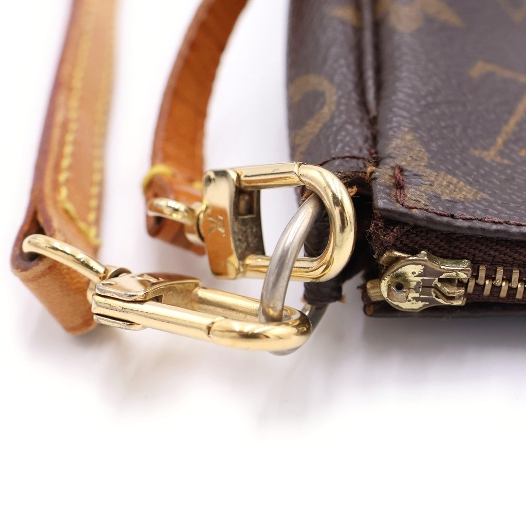 LOUIS VUITTON(ルイヴィトン) モノグラム ポシェットアクセソワール PVC レザー ハンド ショルダー バッグ アクセサリーポーチ ブラウン M51980