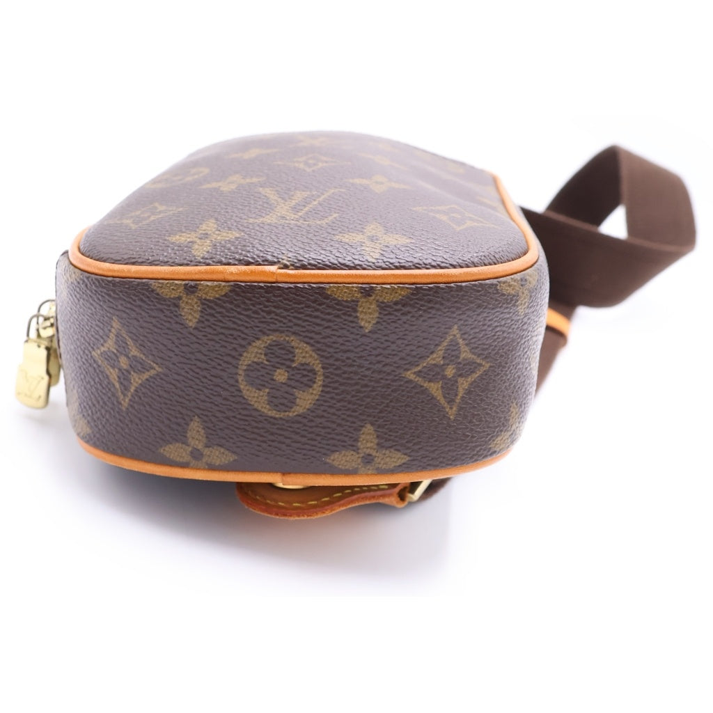 LOUIS VUITTON(ルイヴィトン) ポシェット ガンジュ モノグラム PVC レザー ショルダーバッグ ブラウン M51870