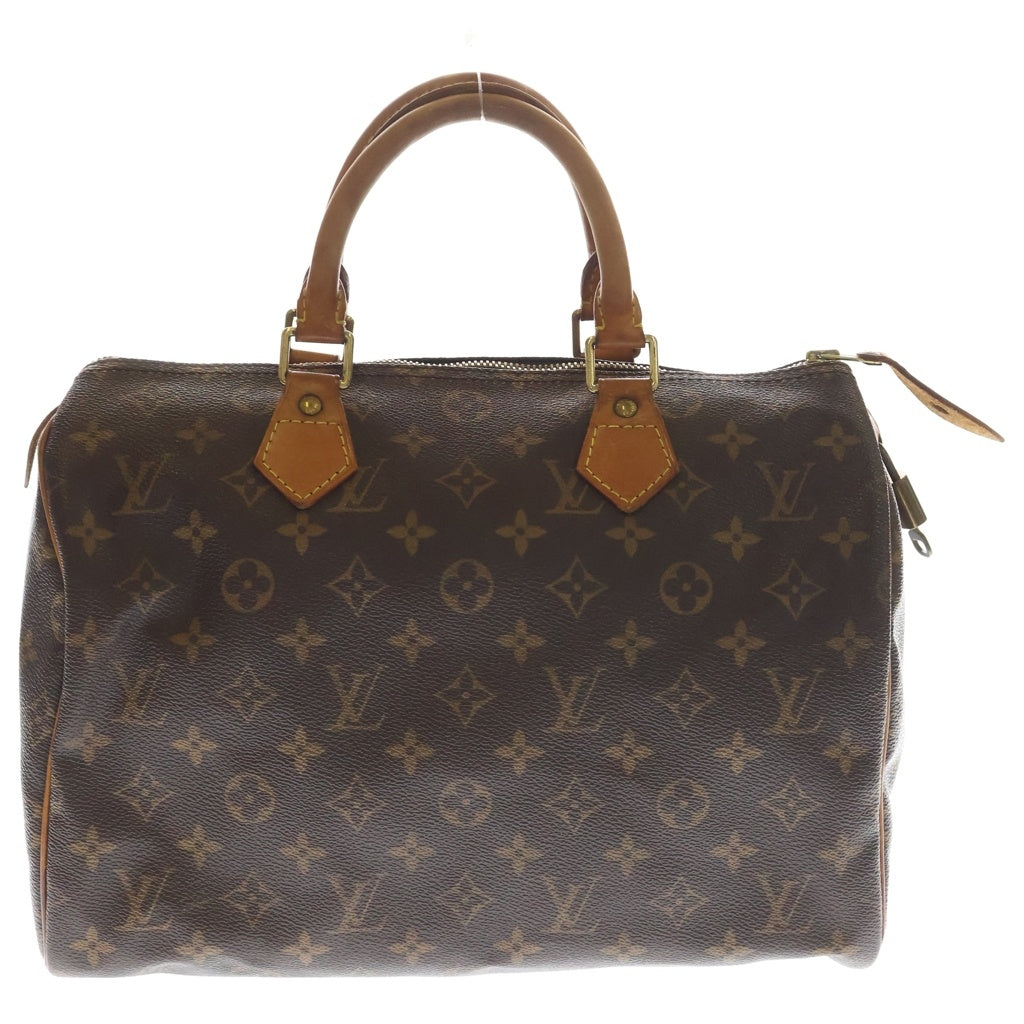 LOUIS VUITTON(ルイヴィトン) モノグラム スピーディ30 PVC レザー ハンドバッグ ブラウン M41526 レディース