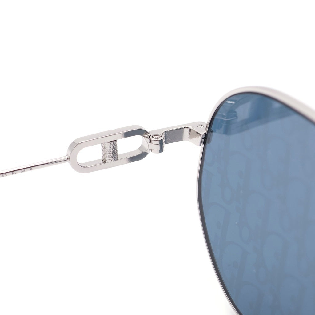 DIOR(ディオール) ロゴレンズ アイウェア ティアドロップサングラス メガネ CDLKA1UXT_F0B8 ブルー/シルバー