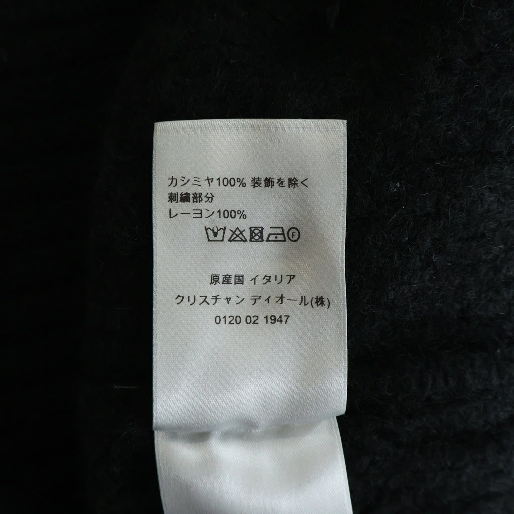 DIOR(ディオール) 21AW CDロゴ シグネチャー カシミヤ クルーネック プルオーバー アラン ニット セーター ブラック 213M656AT183