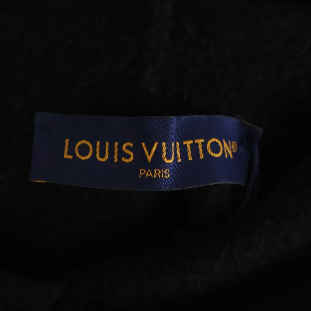 LOUIS VUITTON(ルイヴィトン) 25SS モノグラム グラフィック ジャガード ウール フリース プルオーバー パーカー フーディー ブラック RM251M SDL HSN83W
