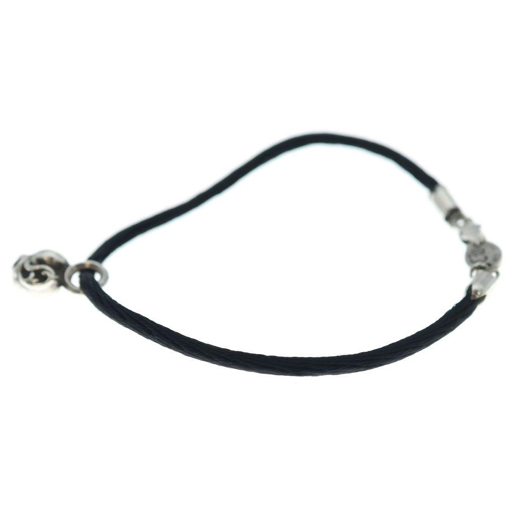 CHROME HEARTS(クロムハーツ) KZ BRACELET STAR KZ ケーゼット ハートスタック シルクブレスレット ブラック/シルバー