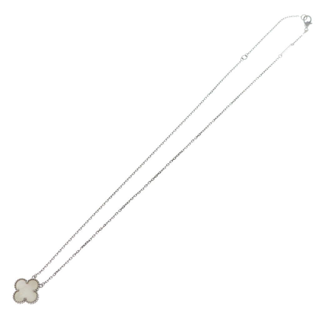 Van Cleef & Arpels(ヴァンクリーフアンドアーペル) ヴィンテージアルハンブラ マザーオブパール Au750 K18WG ネックレス ホワイトゴールド レディース
