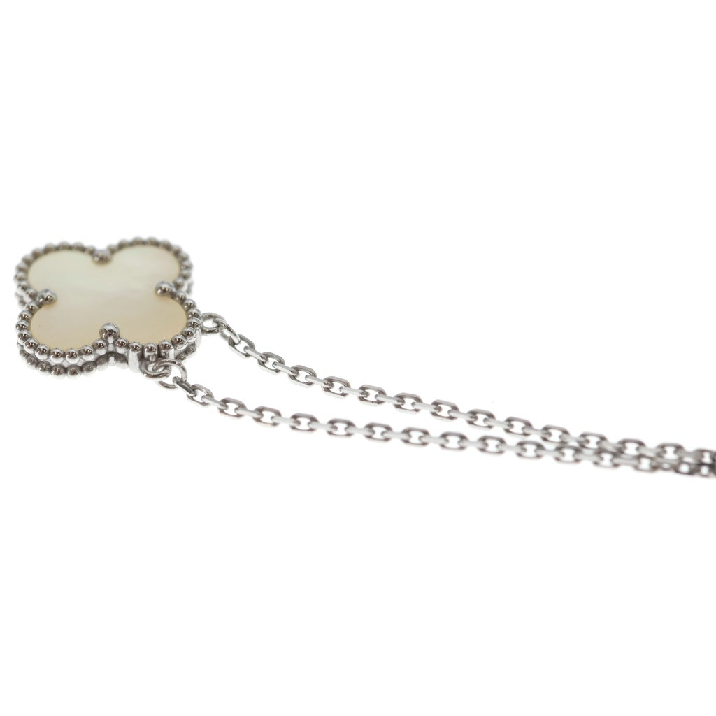 Van Cleef & Arpels(ヴァンクリーフアンドアーペル) ヴィンテージアルハンブラ マザーオブパール Au750 K18WG ネックレス ホワイトゴールド レディース
