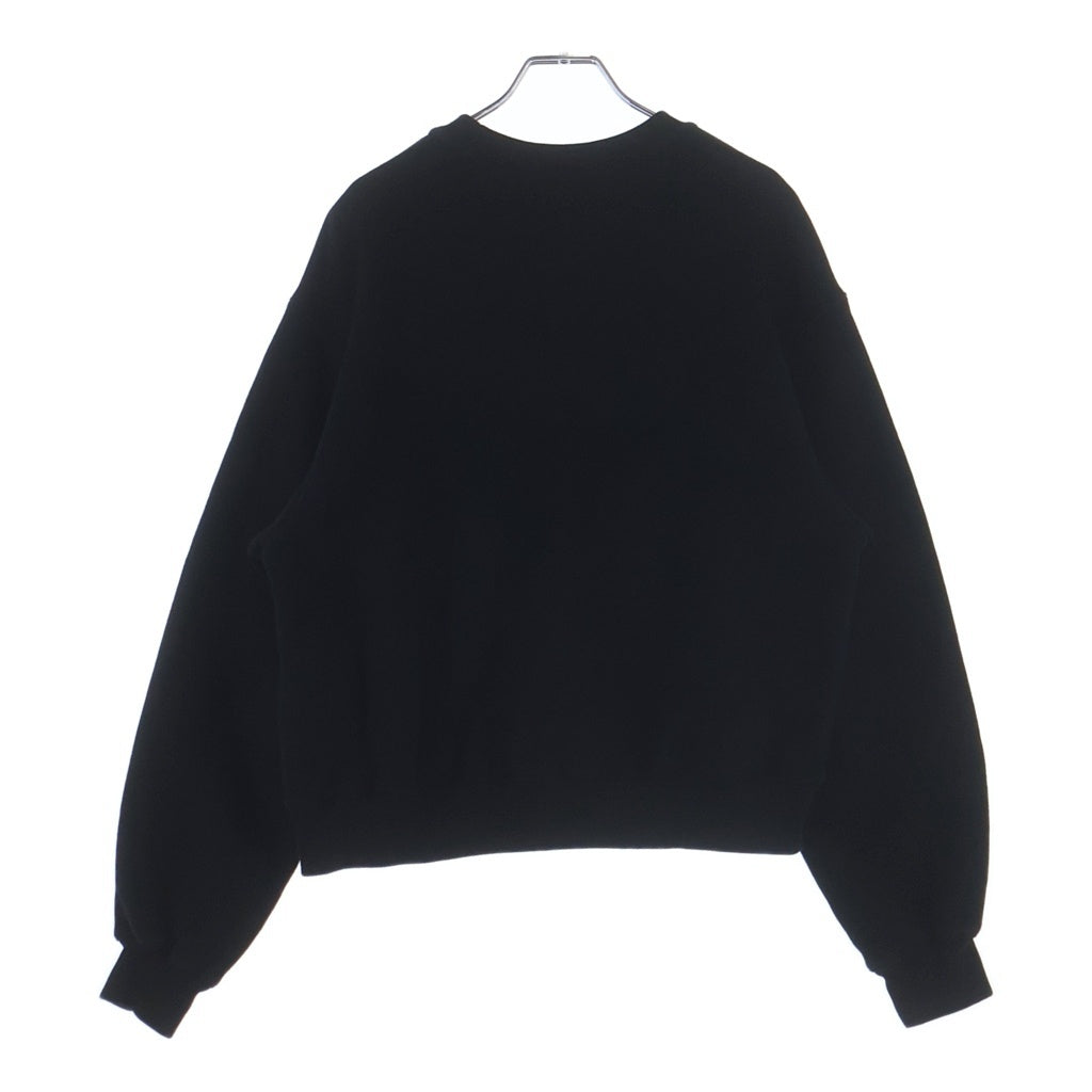 ALEXANDER WANG(アレキサンダーワン) 24AW WANG ラバープリント クルーネック プルオーバー スエット トレーナー ブラック 4CC3241508 4CC3241508