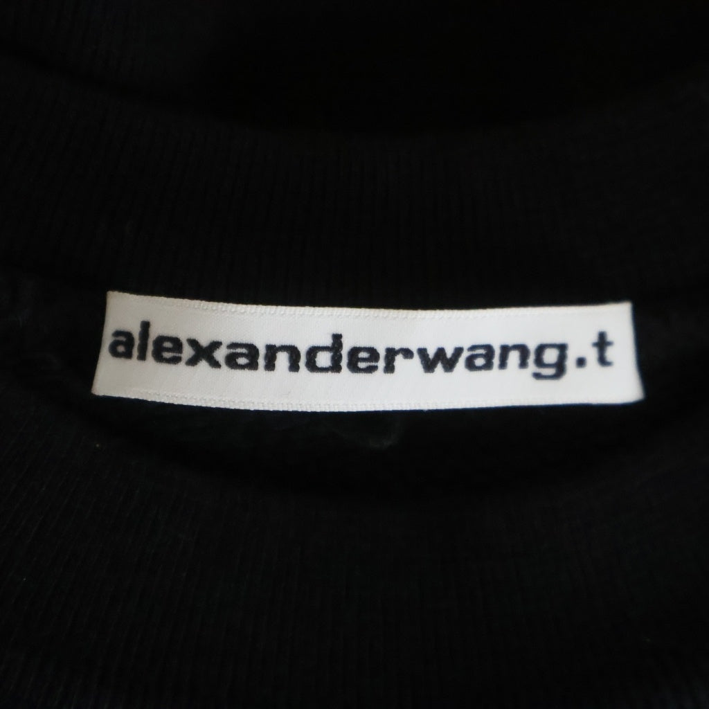 ALEXANDER WANG(アレキサンダーワン) 24AW WANG ラバープリント クルーネック プルオーバー スエット トレーナー ブラック 4CC3241508 4CC3241508