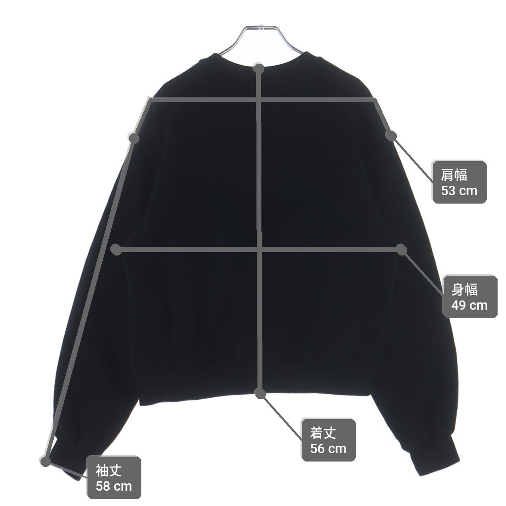 ALEXANDER WANG(アレキサンダーワン) 24AW WANG ラバープリント クルーネック プルオーバー スエット トレーナー ブラック 4CC3241508 4CC3241508