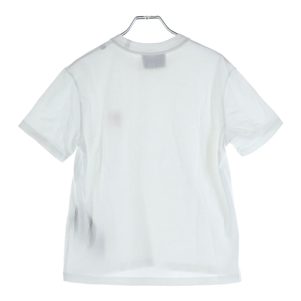 AMI Alexandre Mattiussi(アミアレクサンドルマテュッシ) ハートAロゴ 刺しゅう 半袖Tシャツ カットソー ホワイト BFUTS035.724