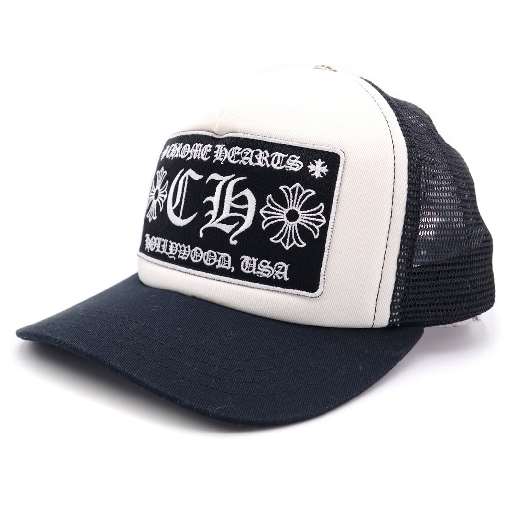 CHROME HEARTS(クロムハーツ) TRUCKER CAP トラッカーキャップ CHパッチクロスボール付メッシュキャップ 帽子 ブラック/ホワイト