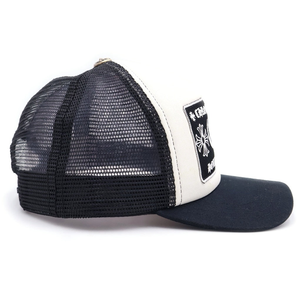 CHROME HEARTS(クロムハーツ) TRUCKER CAP トラッカーキャップ CHパッチクロスボール付メッシュキャップ 帽子 ブラック/ホワイト