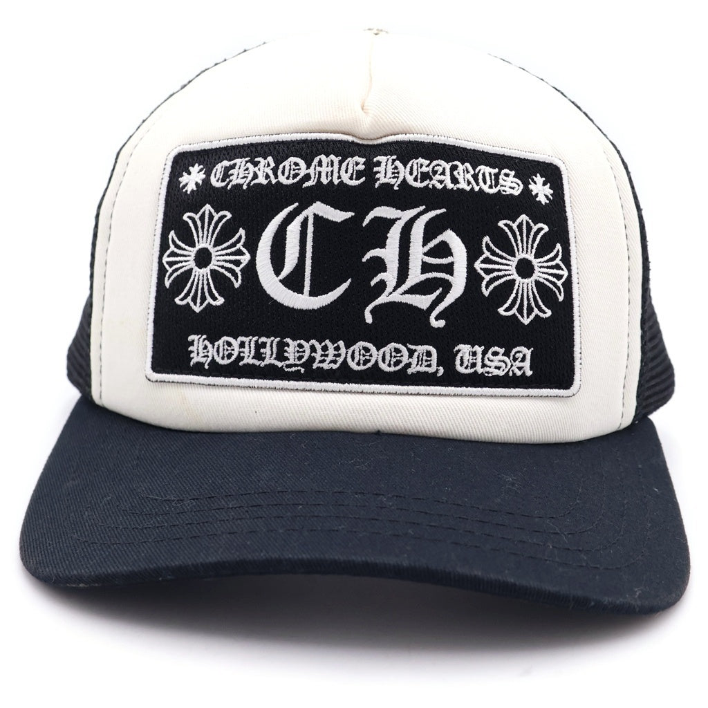 CHROME HEARTS(クロムハーツ) TRUCKER CAP トラッカーキャップ CHパッチクロスボール付メッシュキャップ 帽子 ブラック/ホワイト