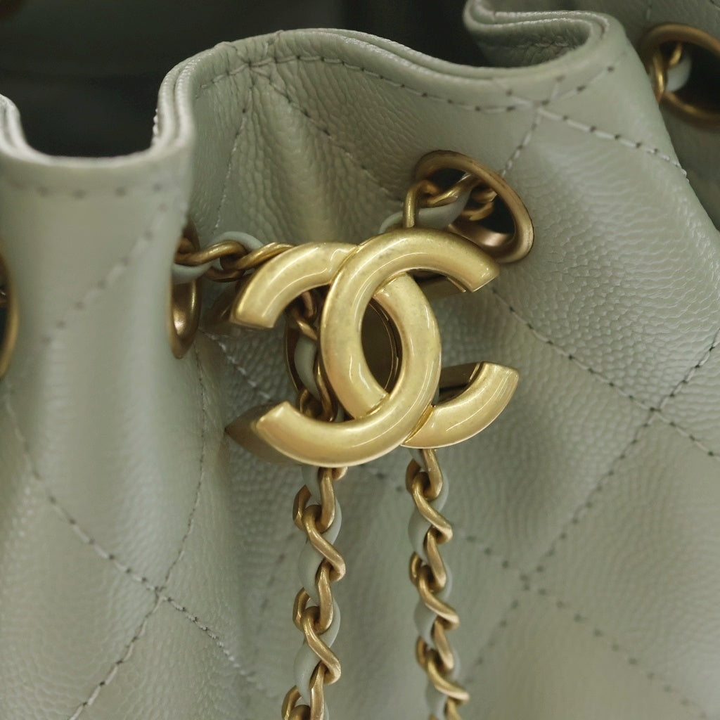 CHANEL(シャネル) シャネル25 ミニ ココマーク キャビアスキン ゴールド金具 チェーンショルダーバッグ AS5293 ライトグリーン グリーン系 レディース