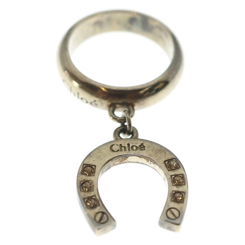 Chloe(クロエ) ホースシュー ラインストーン リング ゴールド GP