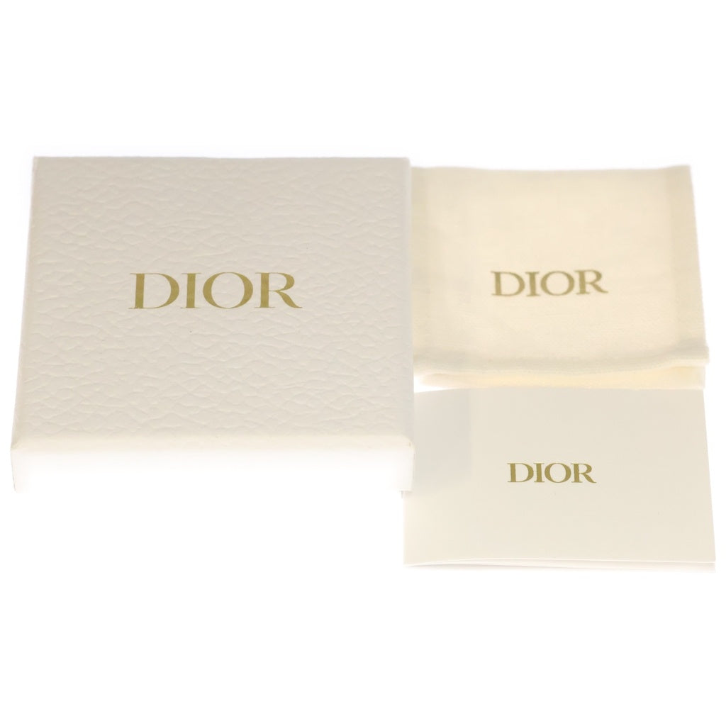 Christian Dior(クリスチャンディオール) ロゴ ラインストーン リング ゴールド #S レディース
