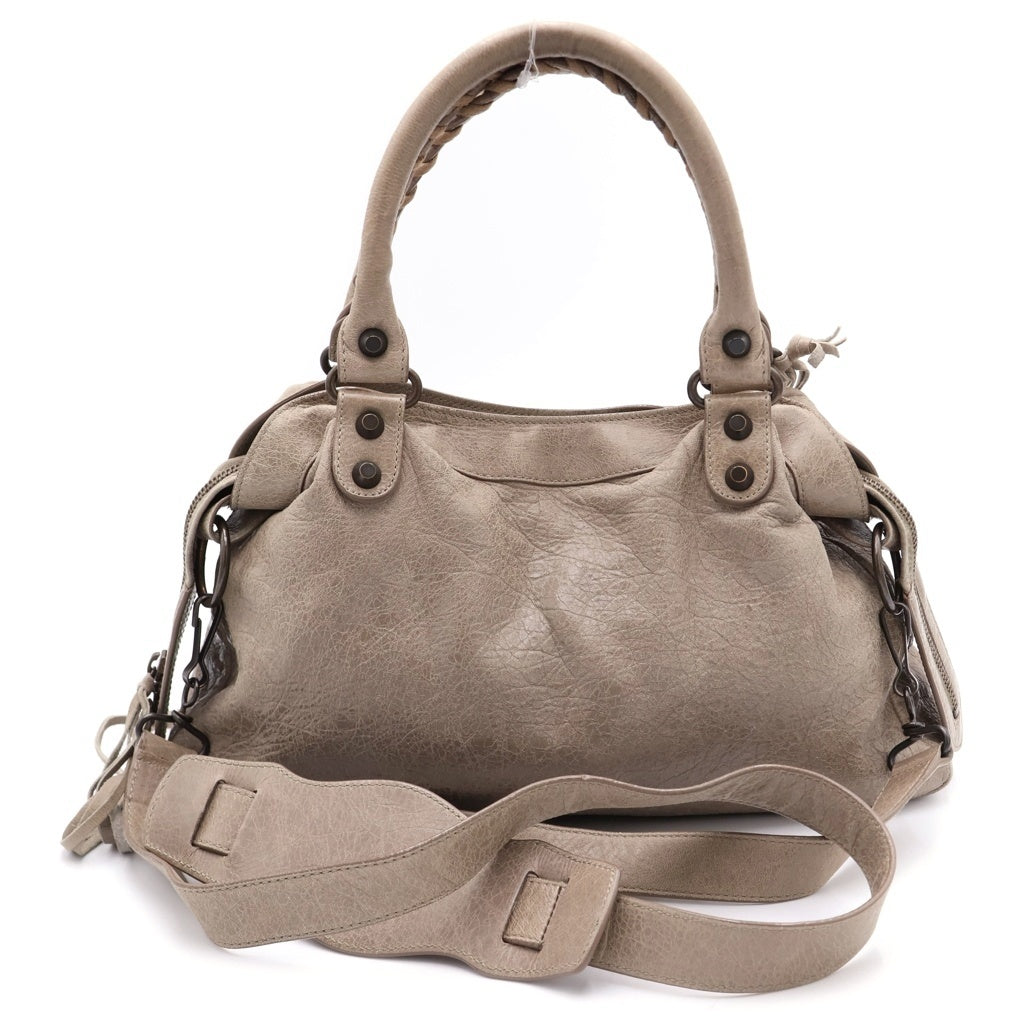 BALENCIAGA(バレンシアガ) ザ・タウン シティ 2WAYショルダーバッグ グレー レザー 240579 レディース