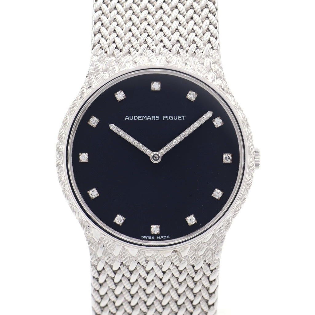 AUDEMARS PIGUET(オーデマ ピゲ) コブラ 黒文字盤 手巻き 腕時計 K18WG ホワイトゴールド レディース