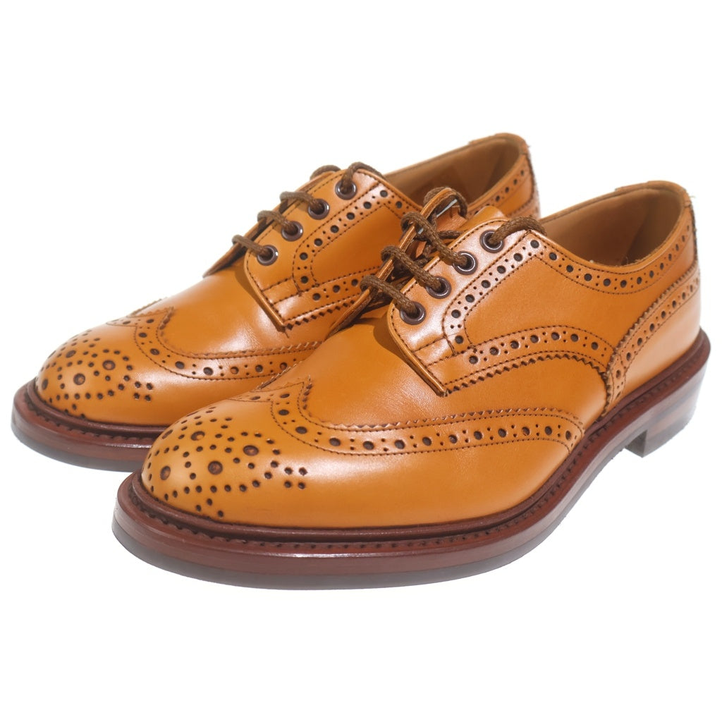 Tricker's(トリッカーズ) BOURTON バートン エイコーン メダリオン ウィングチップ レザー ドレスシューズ ライトブラウン 5633/38