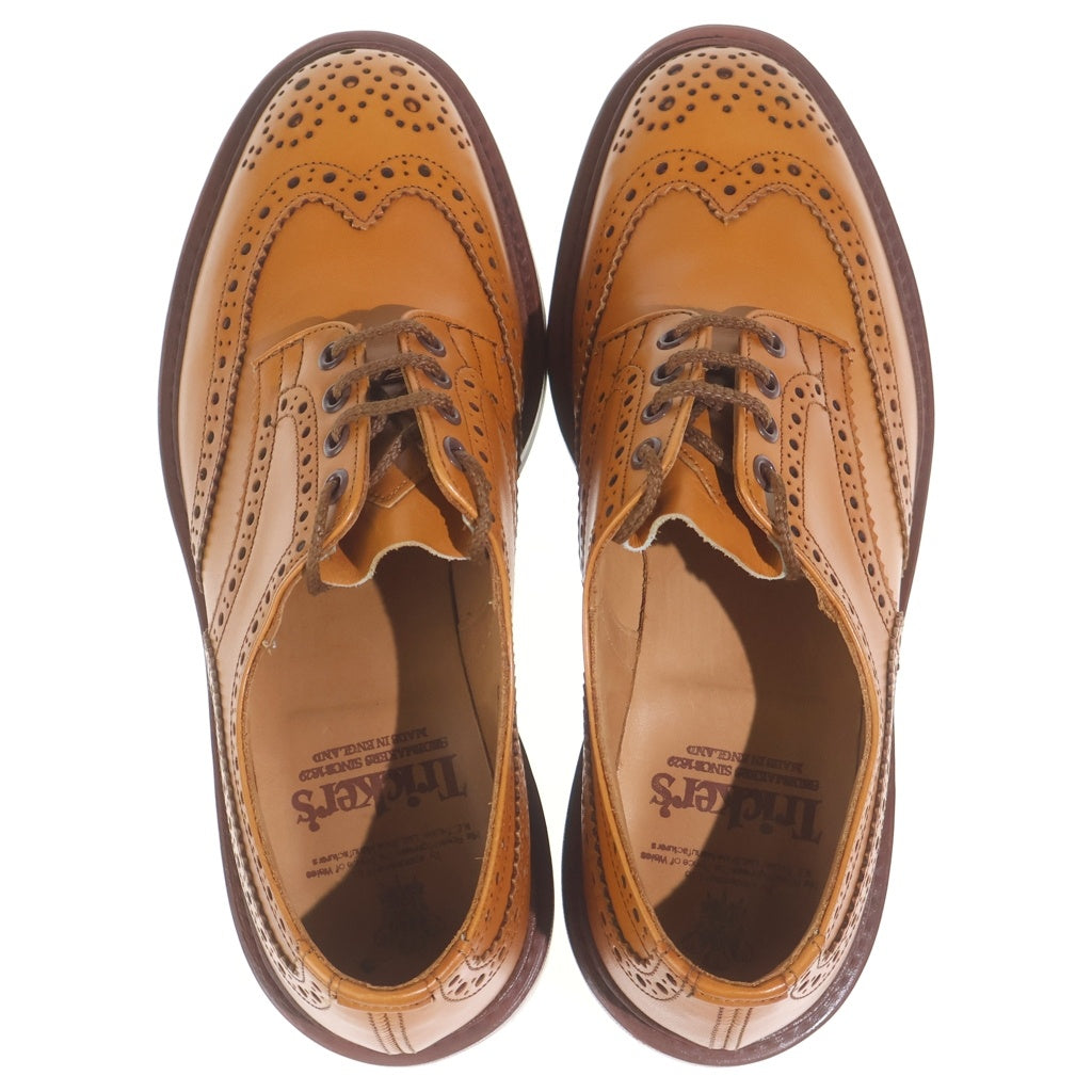 Tricker's(トリッカーズ) BOURTON バートン エイコーン メダリオン ウィングチップ レザー ドレスシューズ ライトブラウン 5633/38