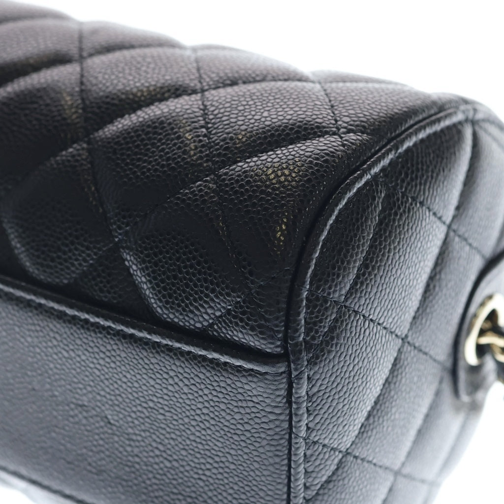 CHANEL(シャネル) マトラッセ タイムレス クラシック ライン キャビアスキン ゴールド金具 2WAY チェーンショルダーバッグ ハンドバッグ ミニボストン AP4474 ブラック レディース