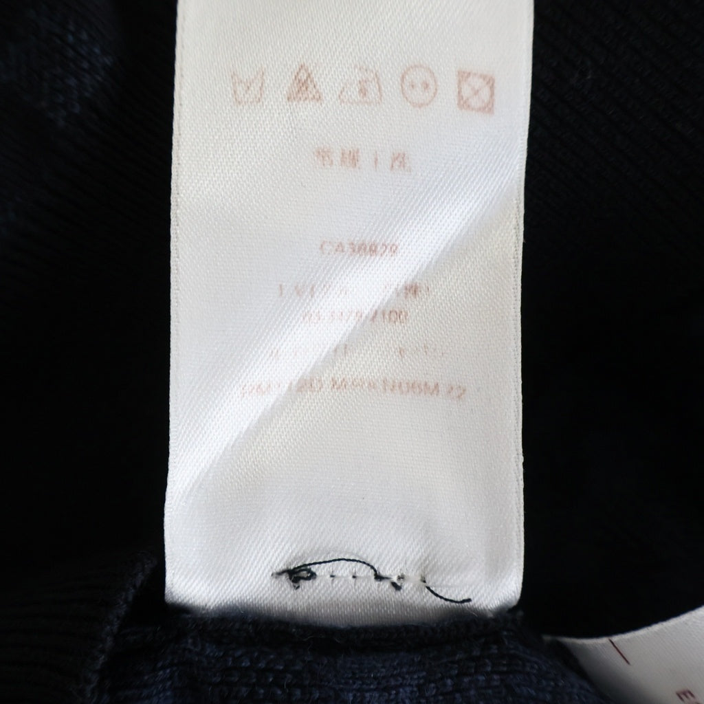 LOUIS VUITTON(ルイヴィトン) ダミエ ラウンドネック 長袖ニット セーター ウール 総柄 ブラック/ネイビー RM112D