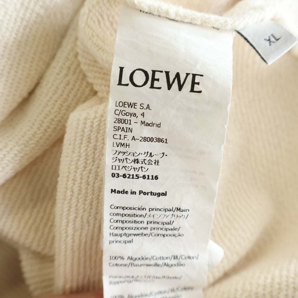 LOEWE(ロエベ) ANAGRAM PATCH POCKET HOODIE アナグラム パッチポケットフーディー プルオーバースウェットパーカー パーカー アイボリー H526Y25X31
