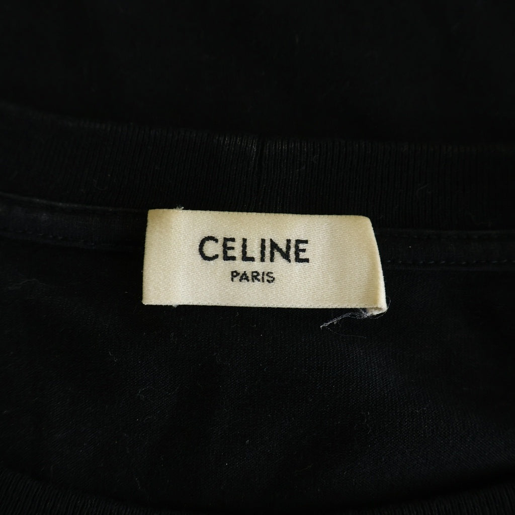 CELINE(セリーヌ) フロントロゴプリント 半袖Tシャツ カットソー ブラック 2X764671Q