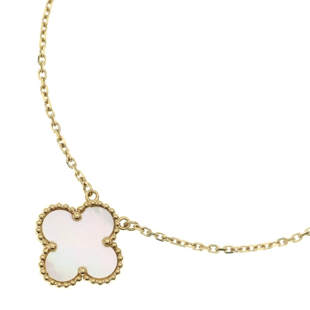 Van Cleef & Arpels(ヴァンクリーフアンドアーペル) ヴィンテージアルハンブラ マザーオブパール Au750 K18YG ネックレス イエローゴールド レディース