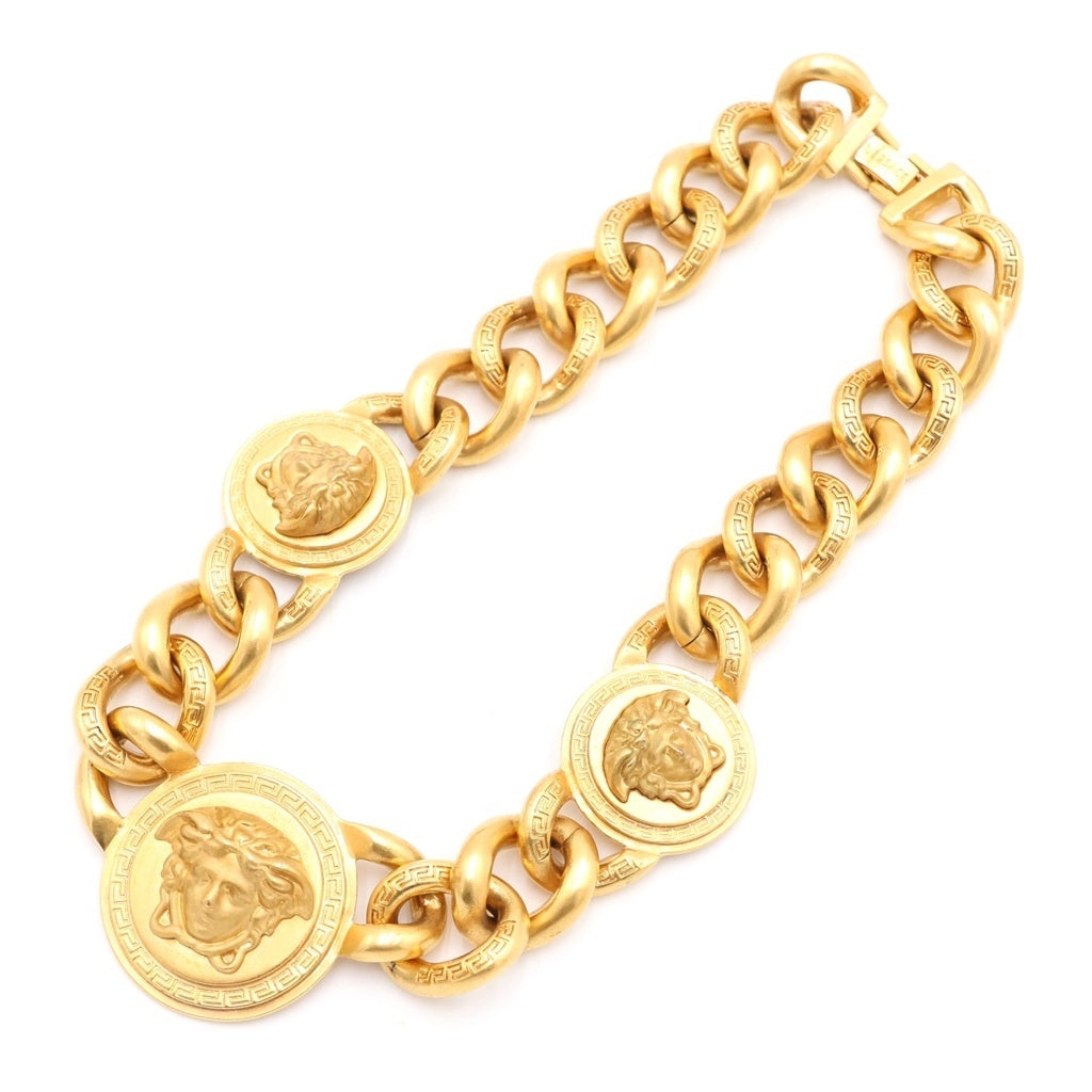 VERSACE(ヴェルサーチ) メドゥーサ GP チェーン ネックレス チョーカー ゴールド