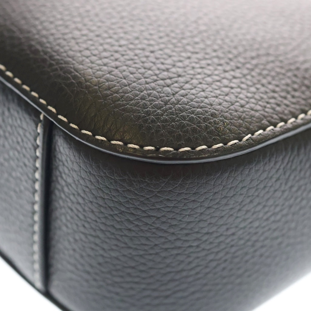 DIOR(ディオール) サドル メッセンジャー レザー ショルダーバッグ シルバー金具 ブラック レディース