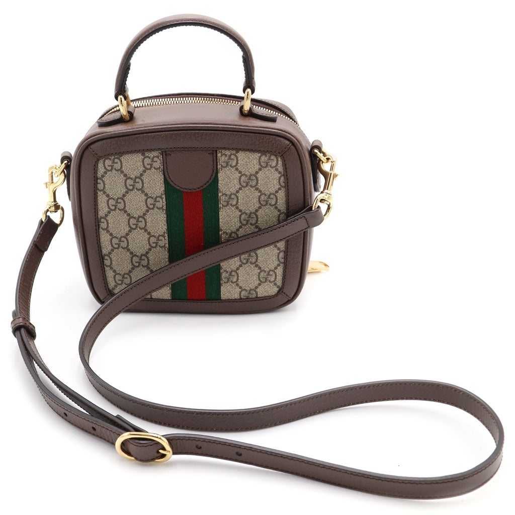 GUCCI(グッチ) オフィディア GGスプリーム PVC レザー 2WAY ハンド ショルダーバッグ ブラウン/ベージュ 772157 レディース